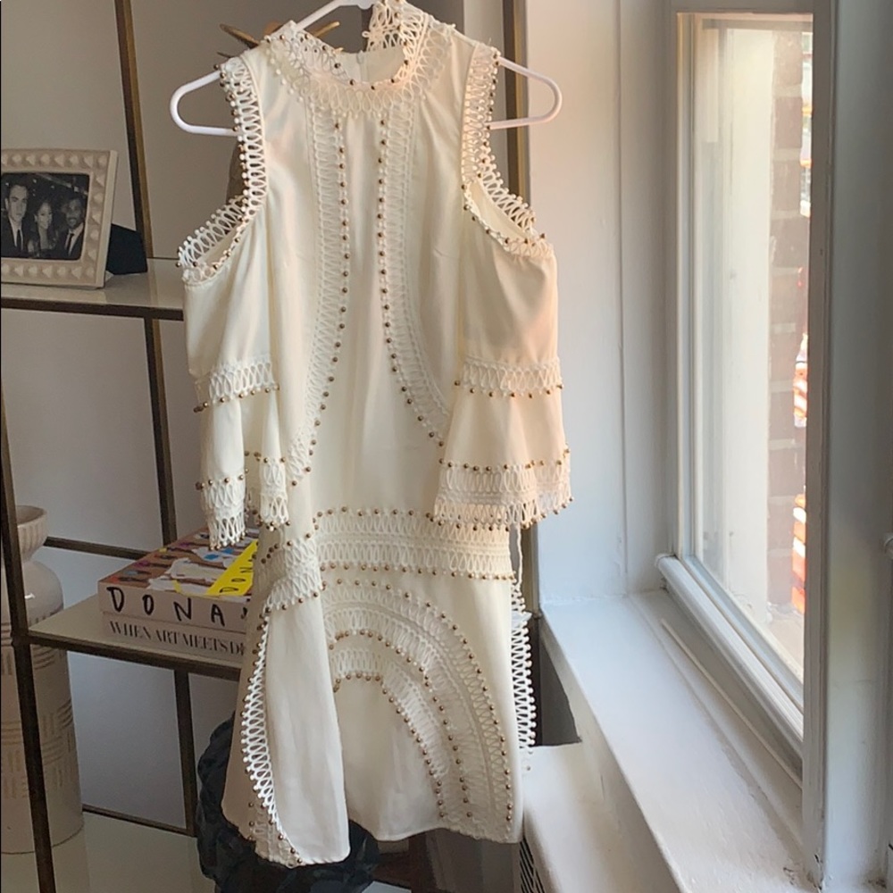 Zimmerman White Studded Dress